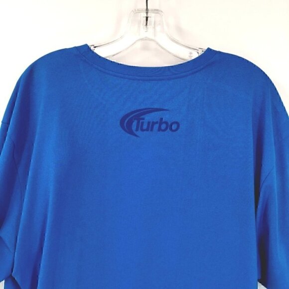 Turbo Bowling Driven2Bowl Men's XL Blue Tee Shirt - Picture 10 of 11